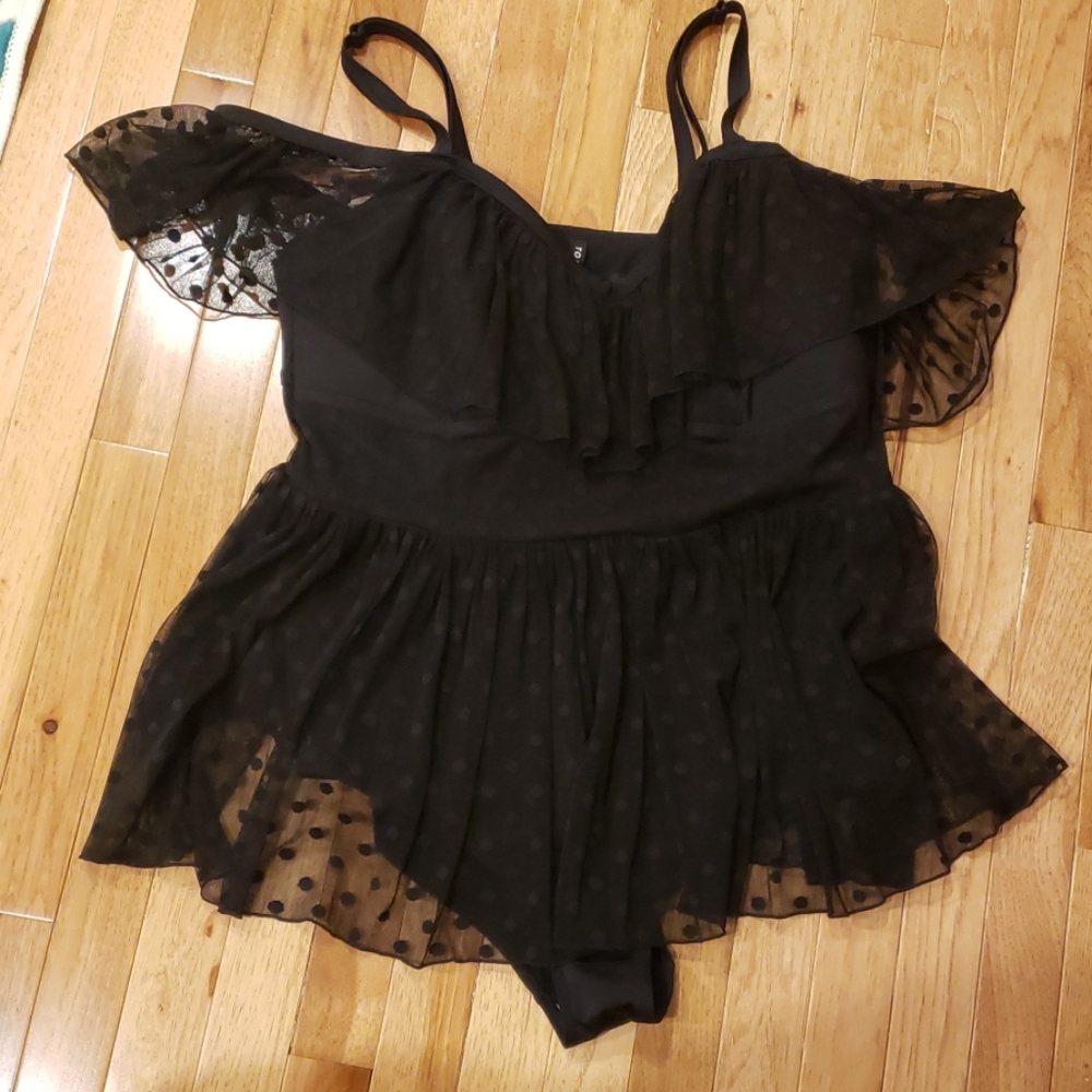 Torrid black one piece swimsuit